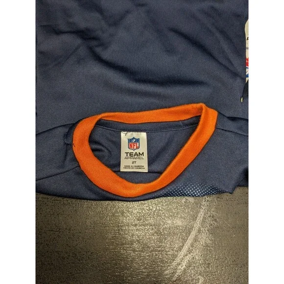 NFL Tshirt 2T Kid's Blue Denver Broncos Football Long Sleeve Team Apparel - Picture 5 of 6